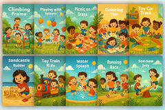 Kids Playtime Picture Book - CraftNest - Digital Crafting and Art