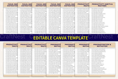 Effective Time Management Prompt Book - CraftNest - Digital Crafting and Art