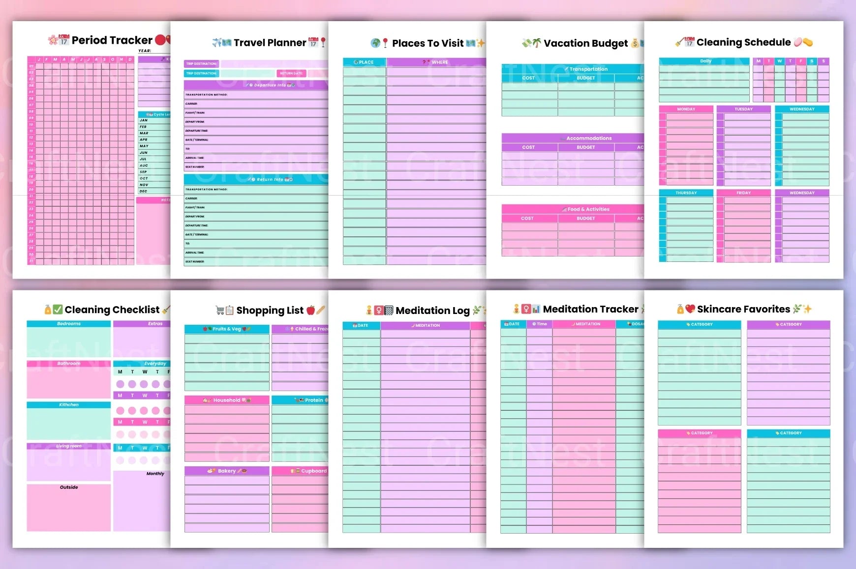 Women's Planner - CraftNest - Digital Crafting and Art
