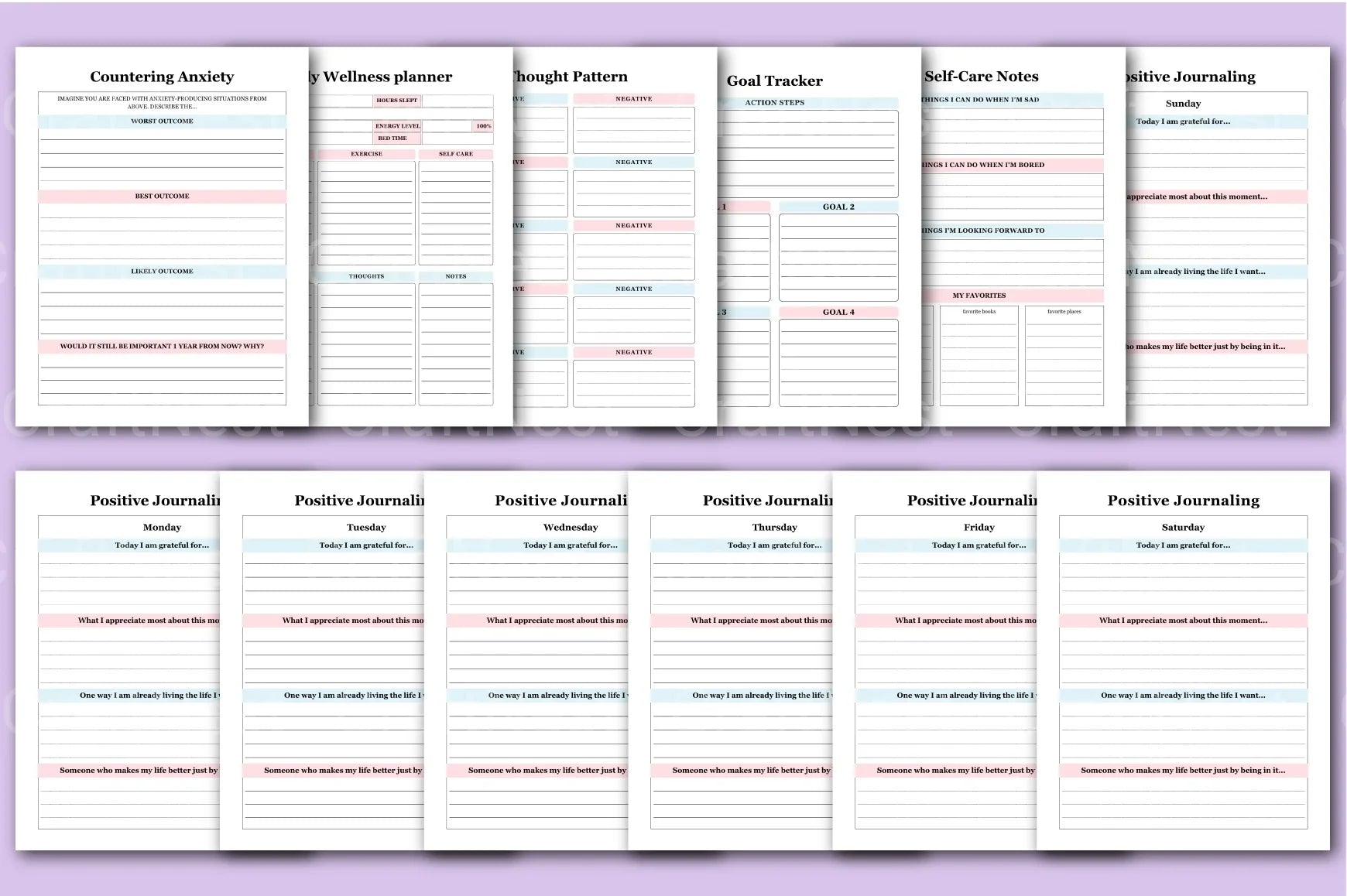 CBT Anxiety Workbook for Effective Stress Management - CraftNest - Digital Crafting and Art