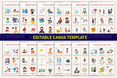 Self Care Bingo Cards for Wellness and Relaxation - CraftNest - Digital Crafting and Art