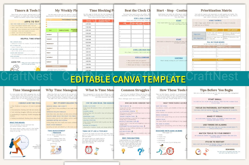 Effective ADHD Time Management Worksheets - CraftNest - Digital Crafting and Art