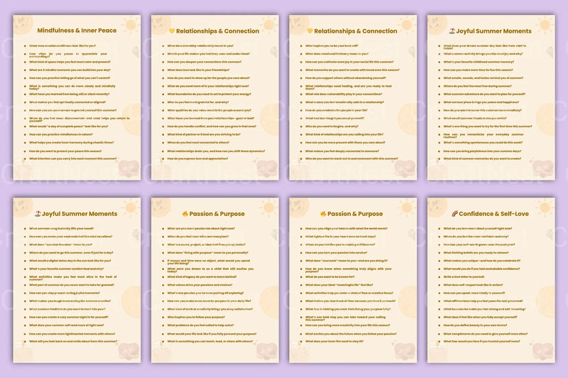 Summer Self-Reflection Prompts - CraftNest - Digital Crafting and Art