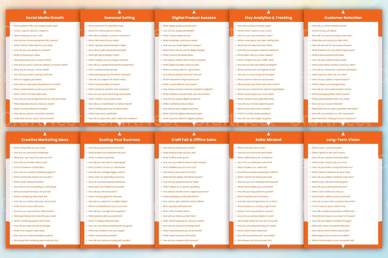 Etsy Seller Starter Prompts Book - CraftNest - Digital Crafting and Art
