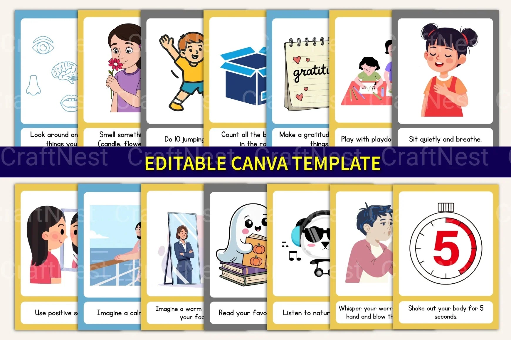Coping Skills Cards for Kids - CraftNest - Digital Crafting and Art