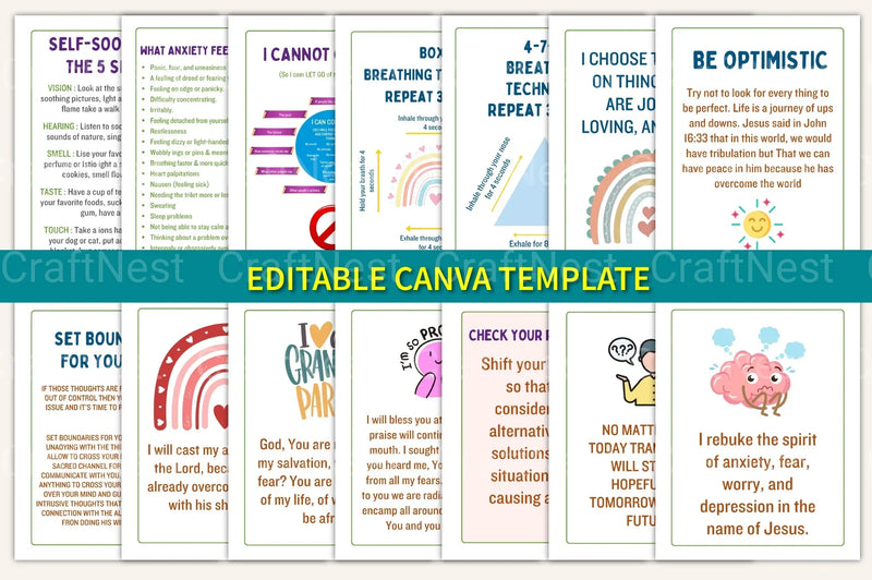 Anxiety Coping Skills Cards for Stress Relief - CraftNest - Digital Crafting and Art