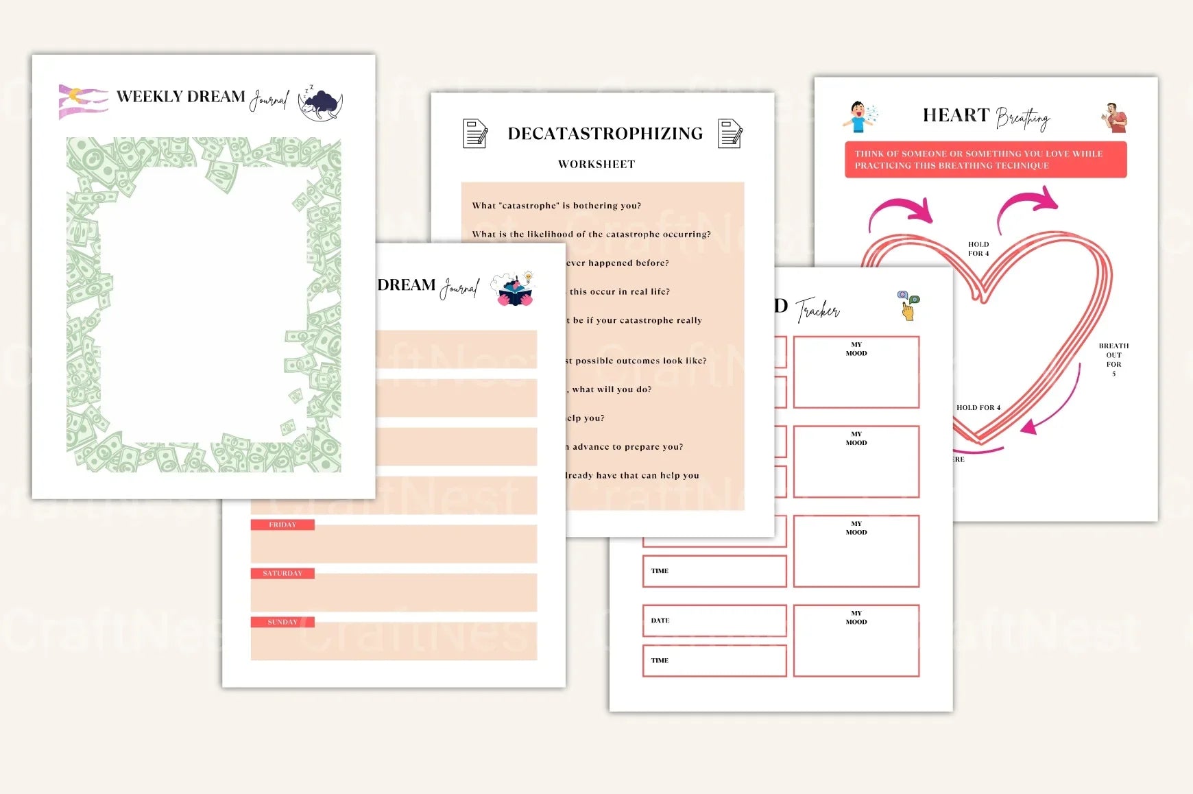 CBT Anxiety Management Workbook - CraftNest - Digital Crafting and Art