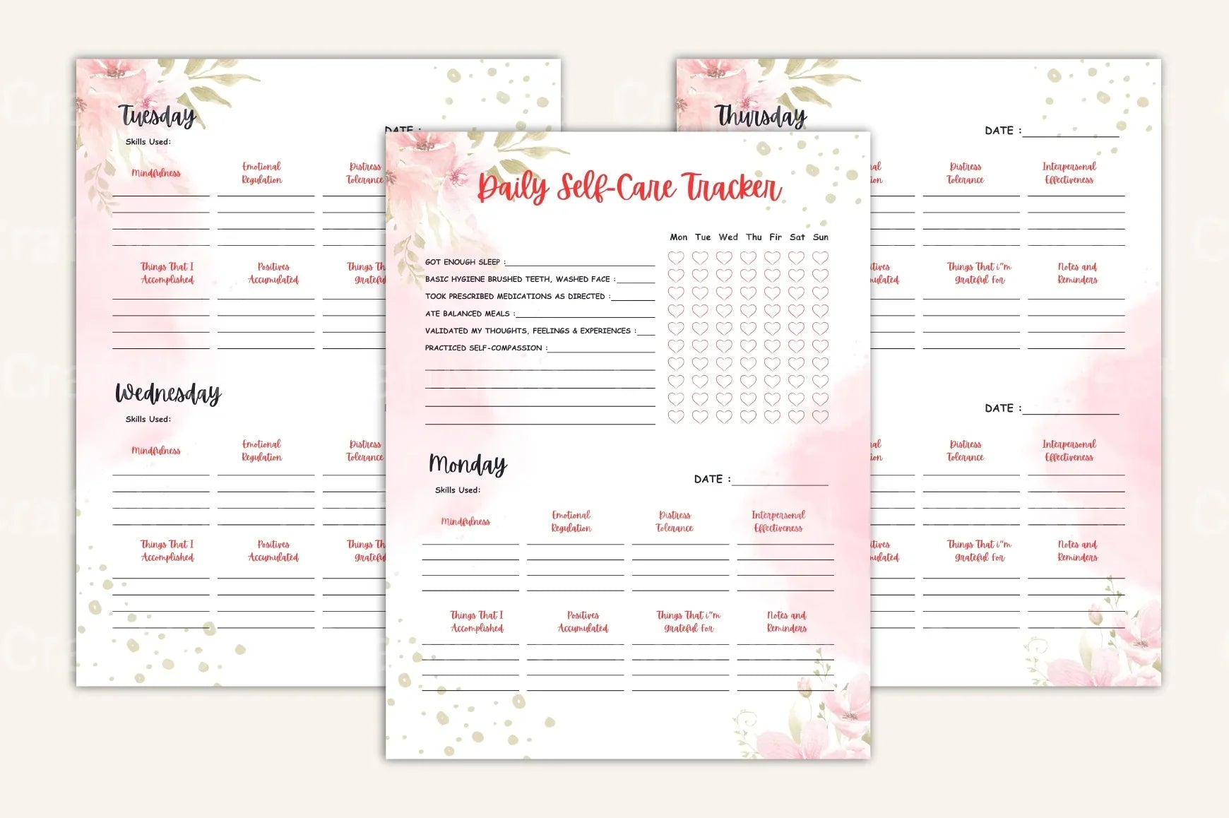 DBT Planner for Effective Therapy Planning - CraftNest - Digital Crafting and Art