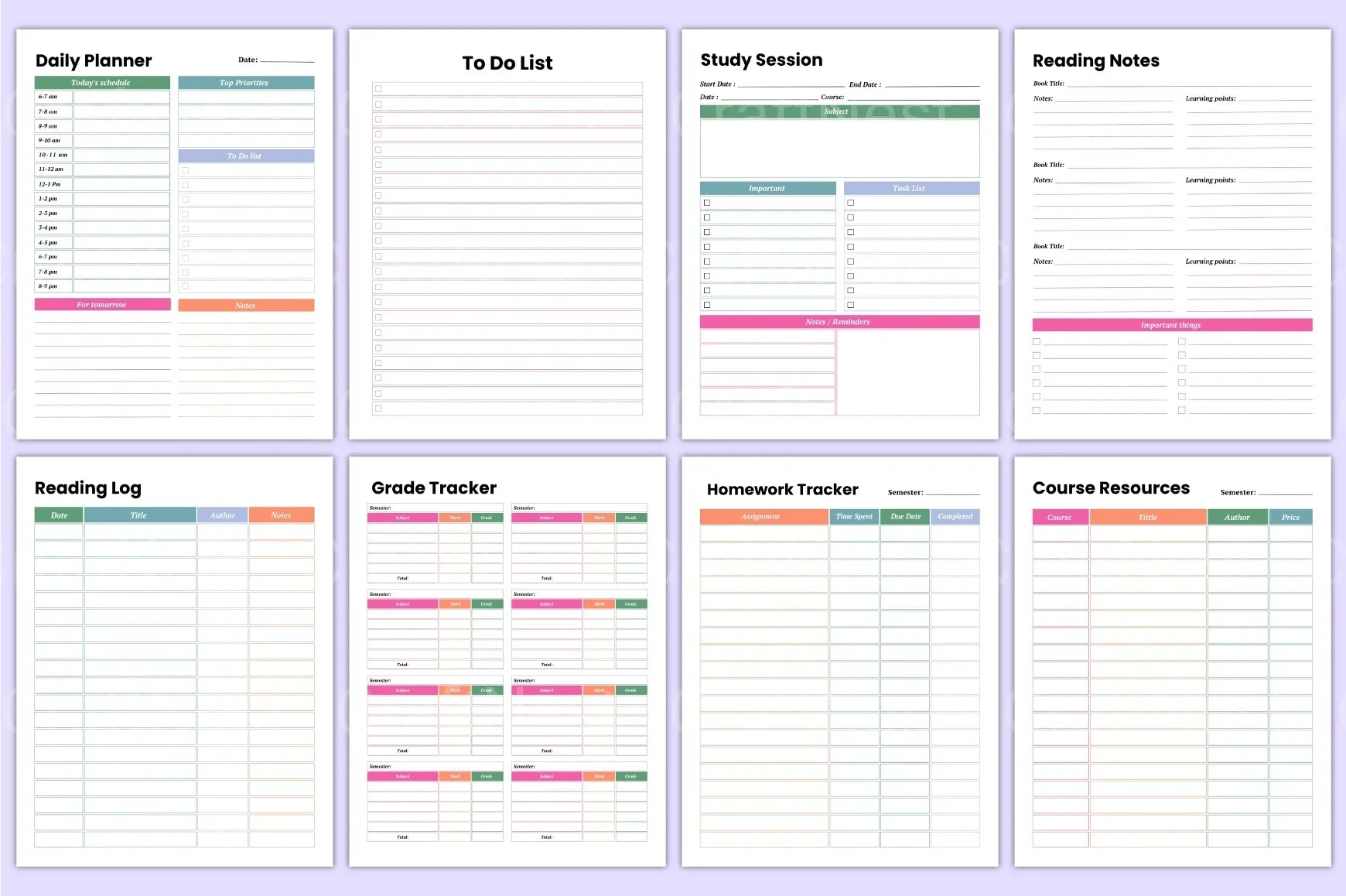 Student Planner 2023 - CraftNest - Digital Crafting and Art