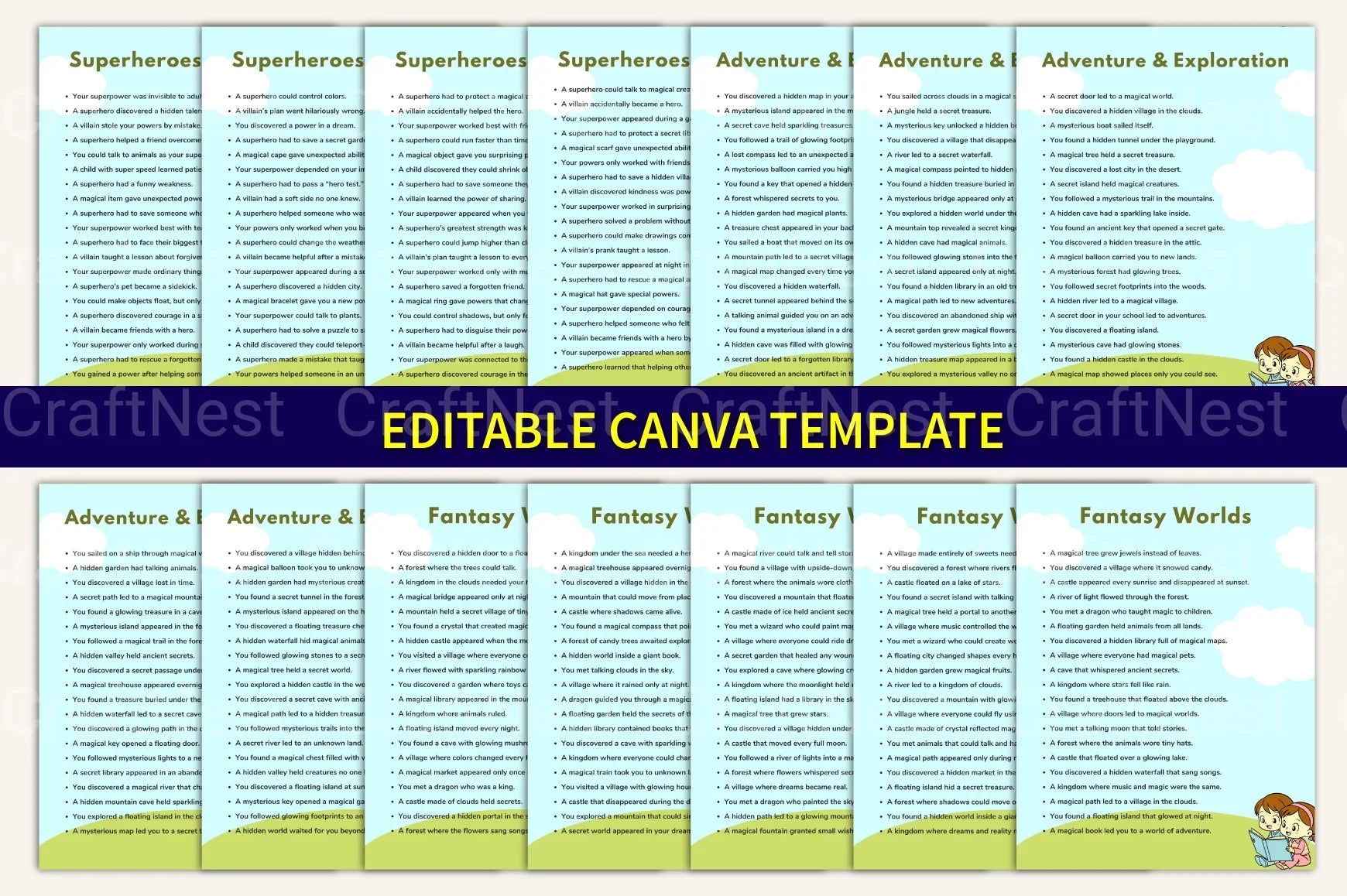 Kids Story Writing Prompts for Creative Inspiration - CraftNest - Digital Crafting and Art
