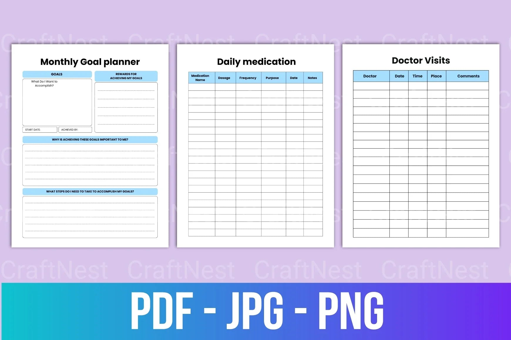 Medical Binder Organizer - CraftNest - Digital Crafting and Art