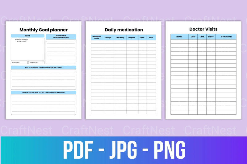 Medical Binder Organizer - CraftNest - Digital Crafting and Art