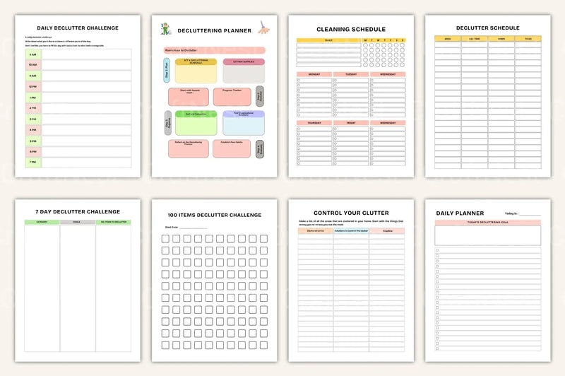 Decluttering Organizer Planner - CraftNest - Digital Crafting and Art
