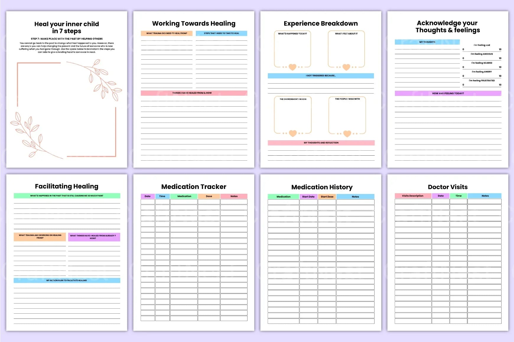 PTSD Trauma Recovery Workbook - CraftNest - Digital Crafting and Art