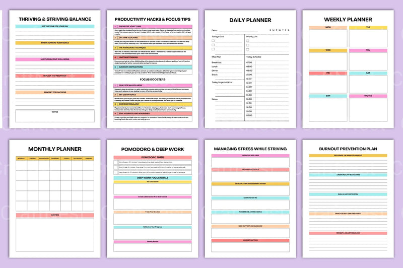 Thrive Strive Planner for Success - CraftNest - Digital Crafting and Art