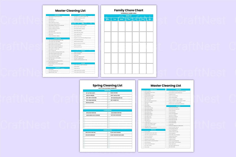 Efficient Cleaning Planner from $100 - CraftNest - Digital Crafting and Art