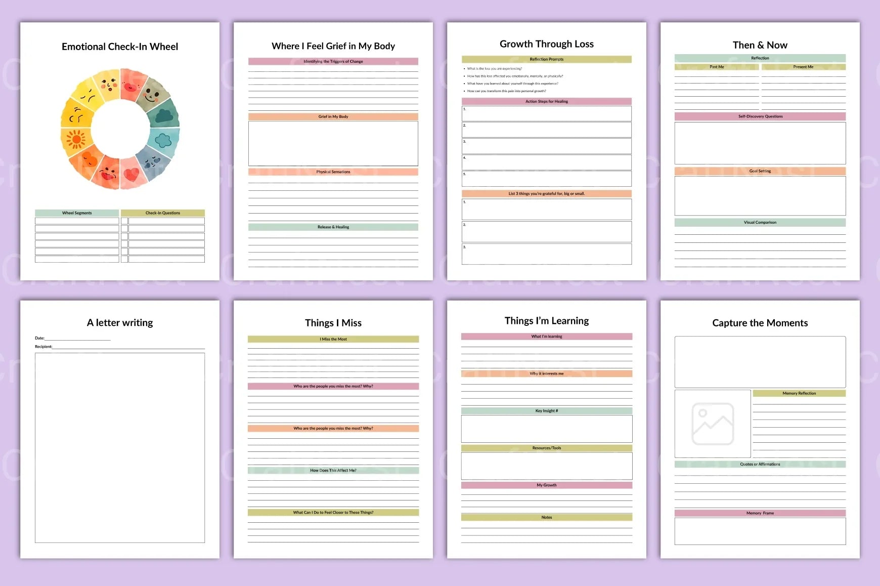 Healing Journey Workbook: A Guide to Personal Growth - CraftNest - Digital Crafting and Art