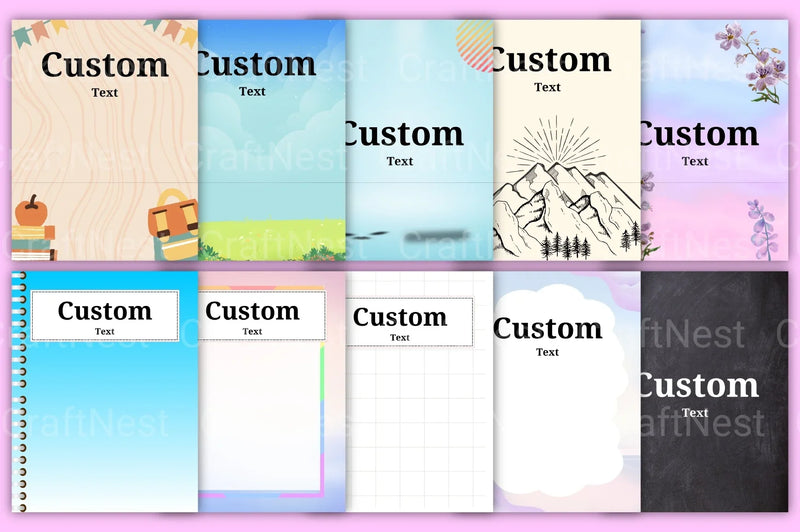 Custom Planner Cover Design - CraftNest - Digital Crafting and Art