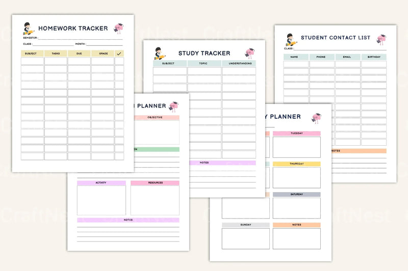 Ultimate Student Life Planner - CraftNest - Digital Crafting and Art
