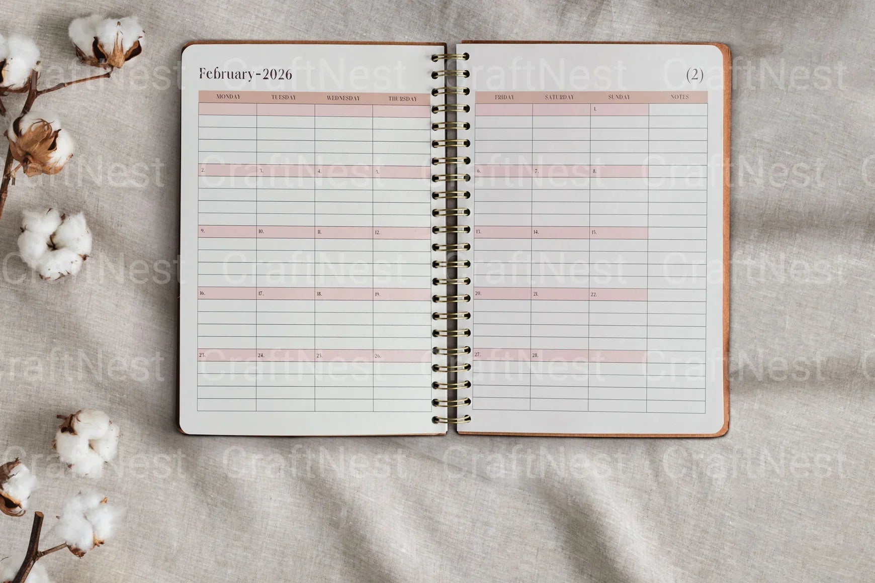 Monthly Organizer Template - CraftNest - Digital Crafting and Art