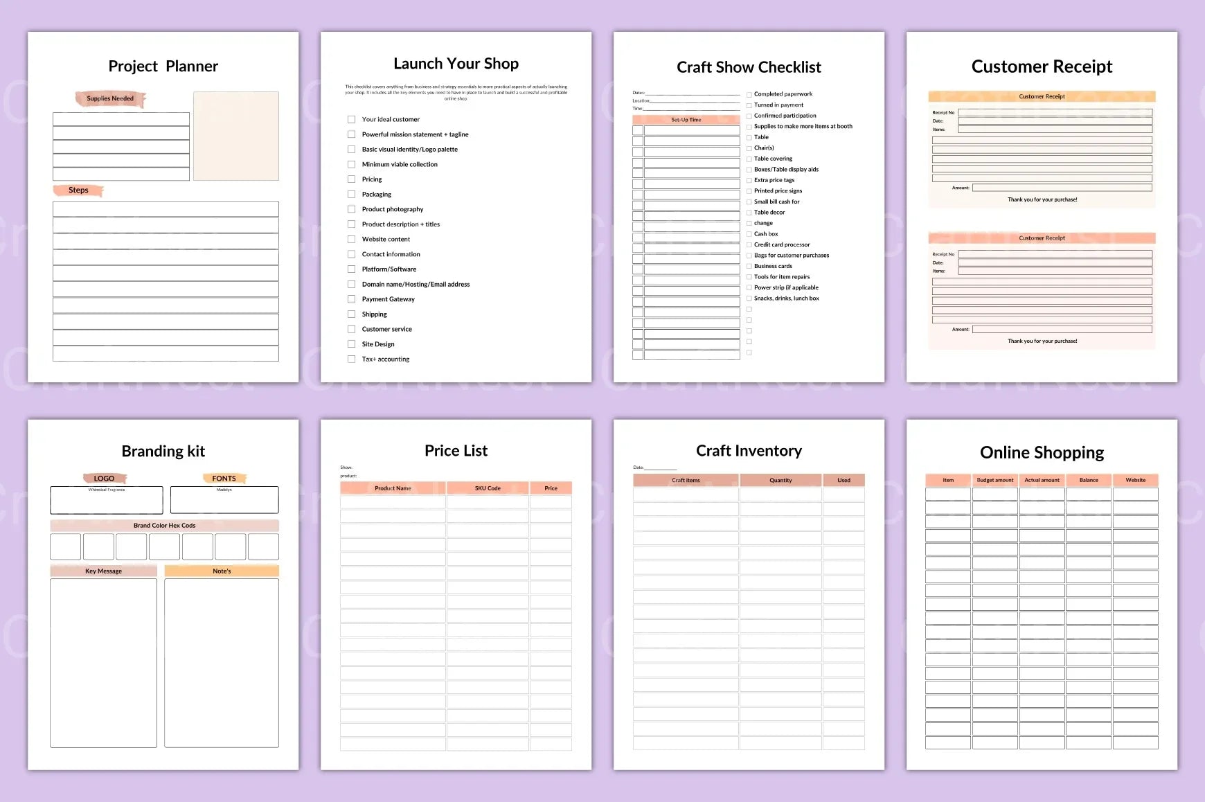 Craft Business Planner Guide - CraftNest - Digital Crafting and Art
