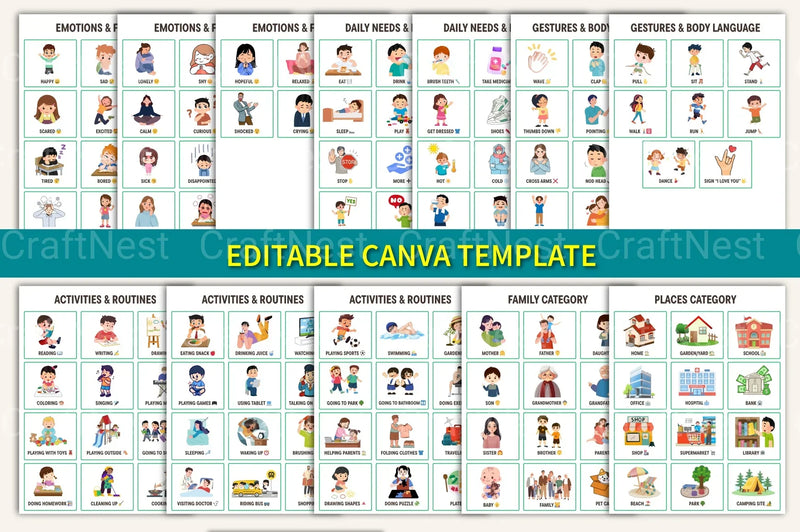 Non-Verbal Communication Visual Cards - CraftNest - Digital Crafting and Art