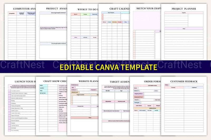 Craft Business Planner Guide - CraftNest - Digital Crafting and Art