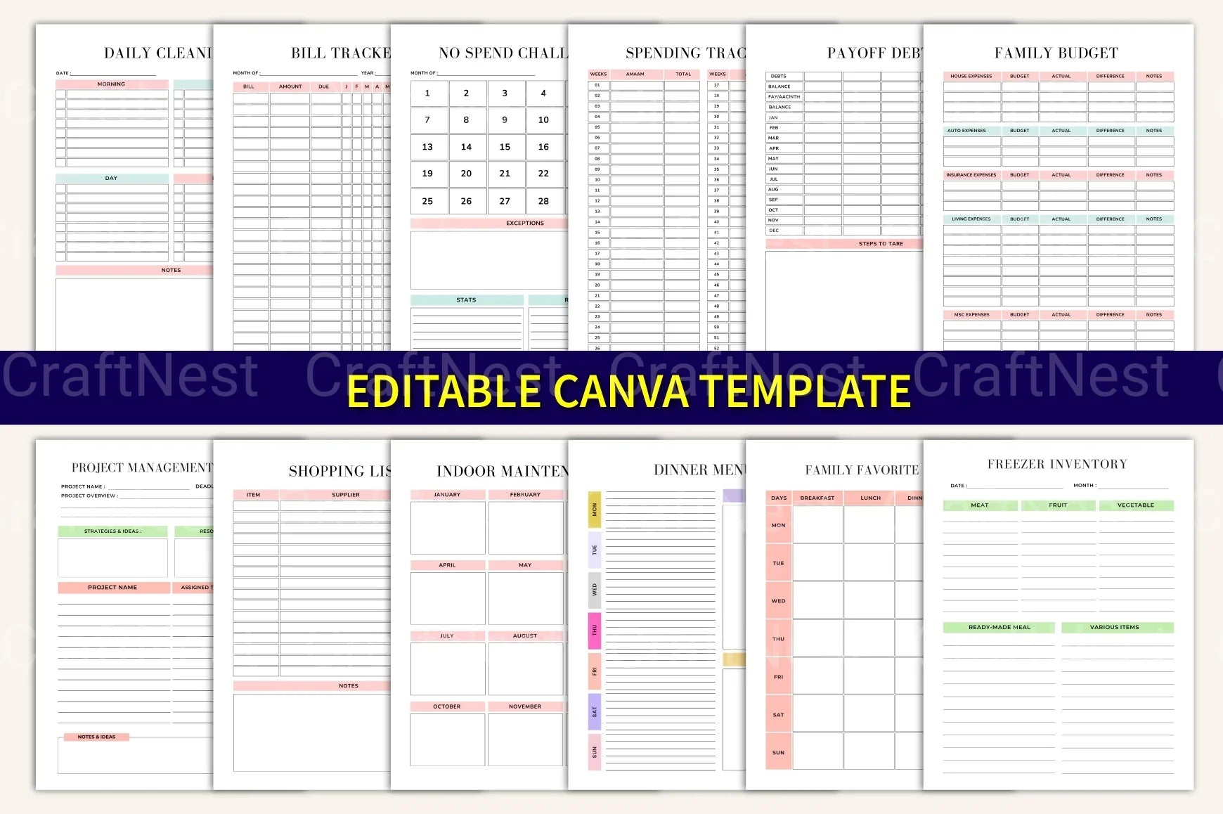 Ultimate House Management Binder for Organization - CraftNest - Digital Crafting and Art