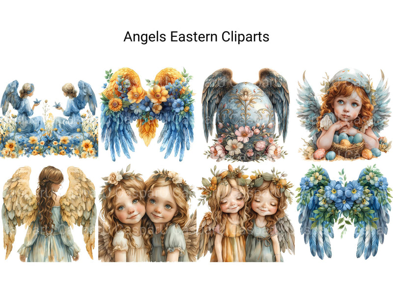 Angels Eastern Clipart - CraftNest