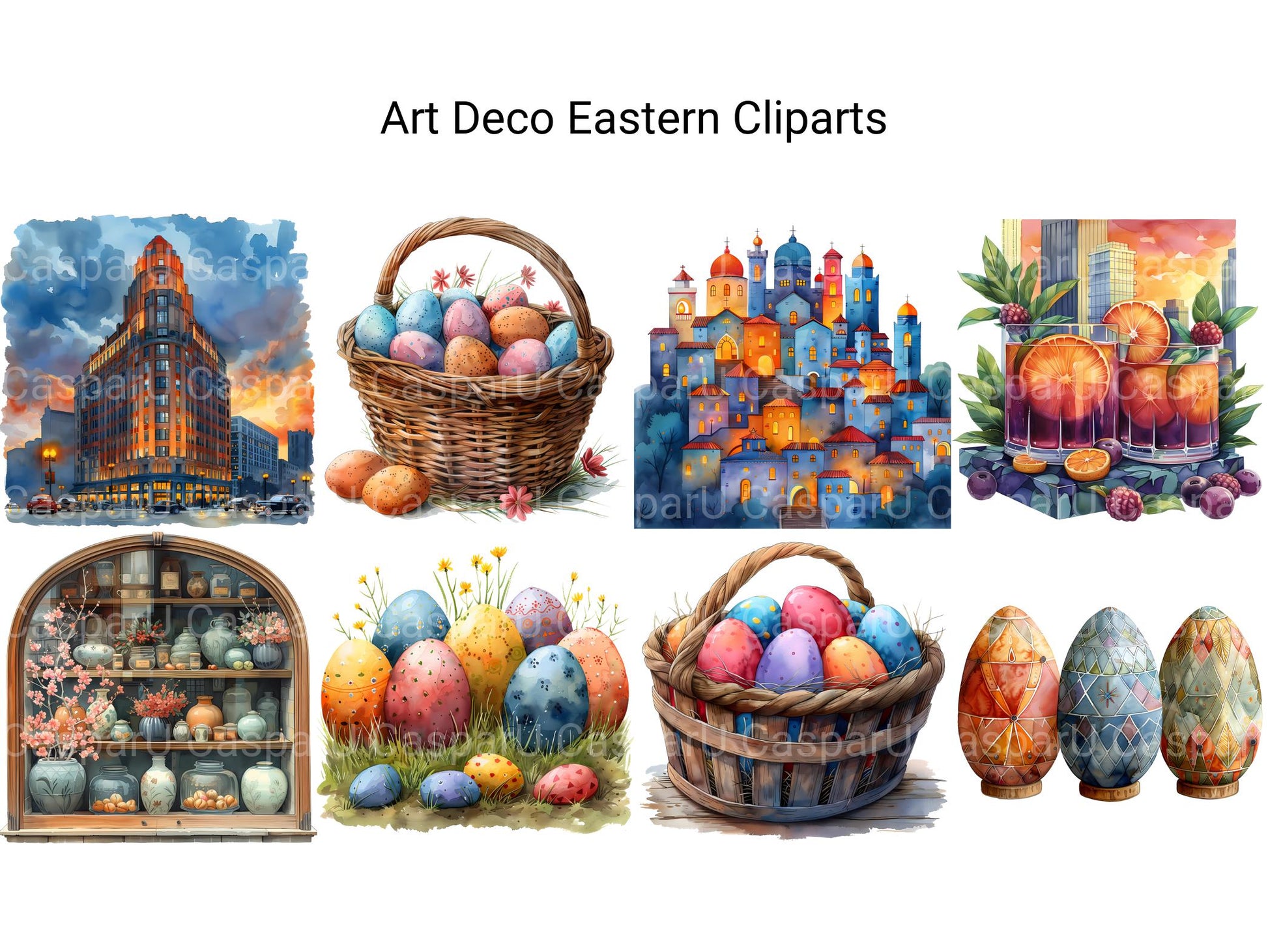 Art Deco Eastern Clipart - CraftNest