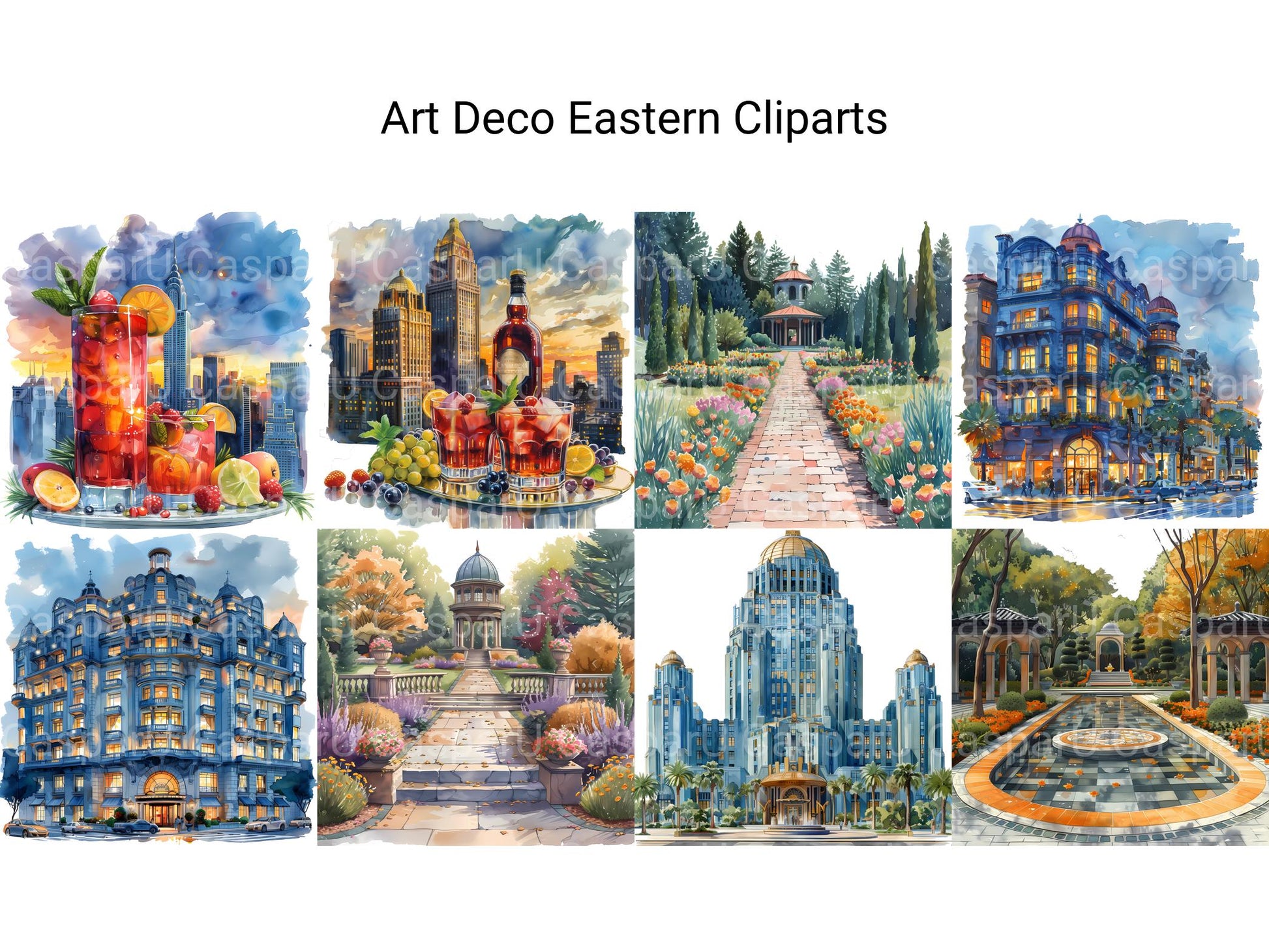 Art Deco Eastern Clipart - CraftNest