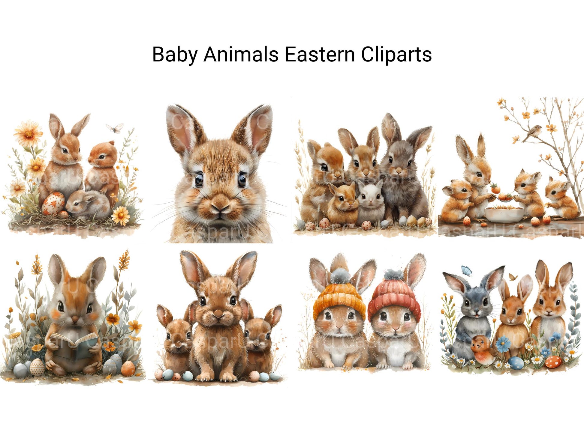 Baby Animals Eastern Clipart - CraftNest