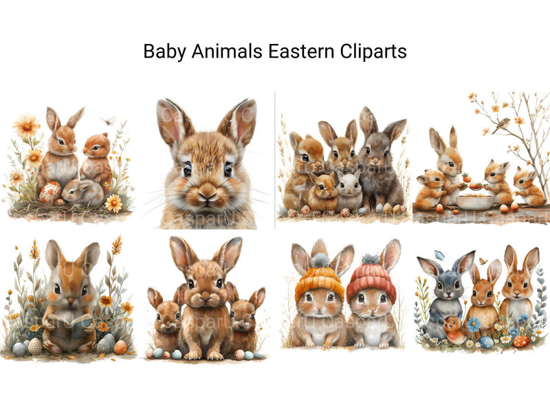 Baby Animals Eastern Clipart - CraftNest