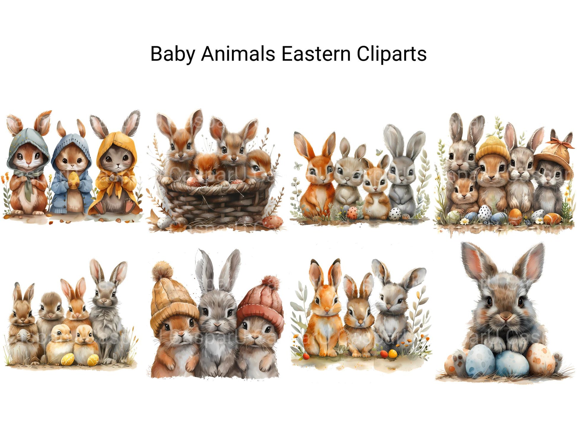 Baby Animals Eastern Clipart - CraftNest