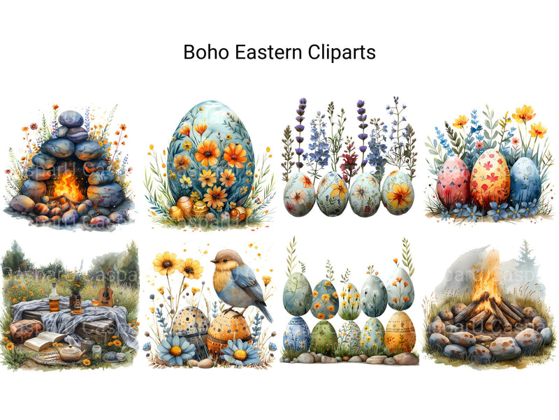 Boho Eastern Clipart - CraftNest