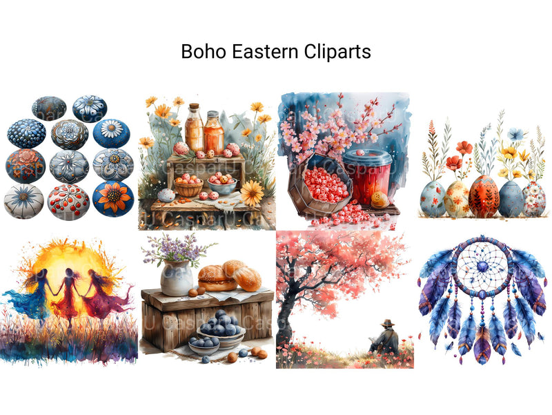 Boho Eastern Clipart - CraftNest