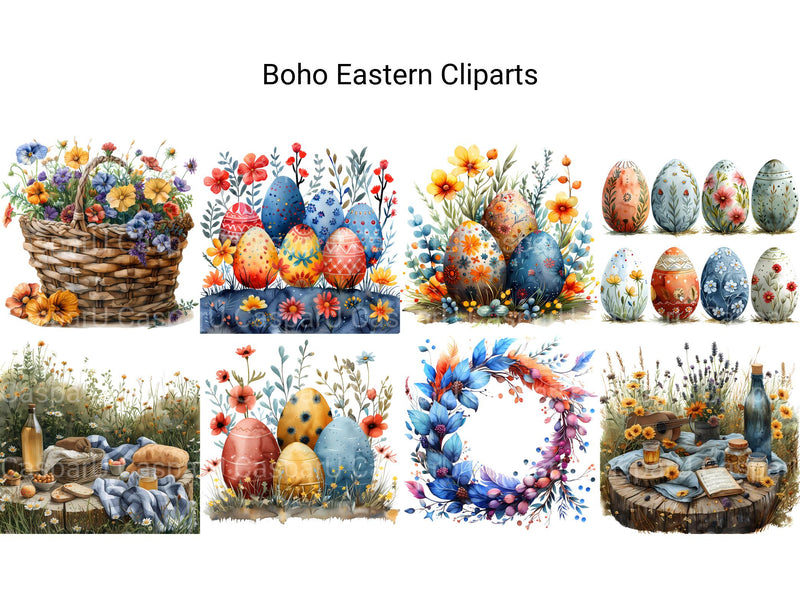 Boho Eastern Clipart - CraftNest