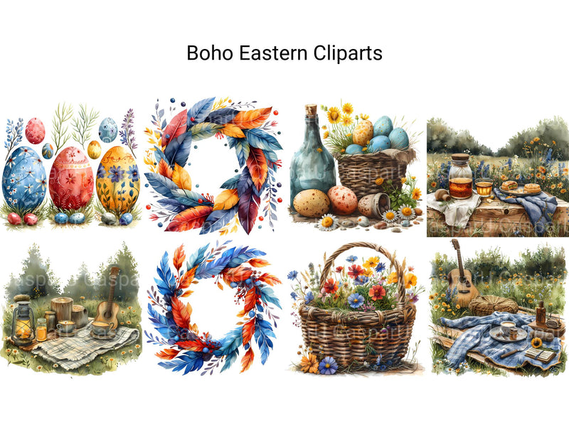 Boho Eastern Clipart - CraftNest