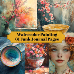 Watercolor Painting Junk Journal Pages - CraftNest - Digital Crafting and Art