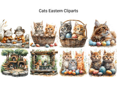 Cats Eastern Clipart - CraftNest