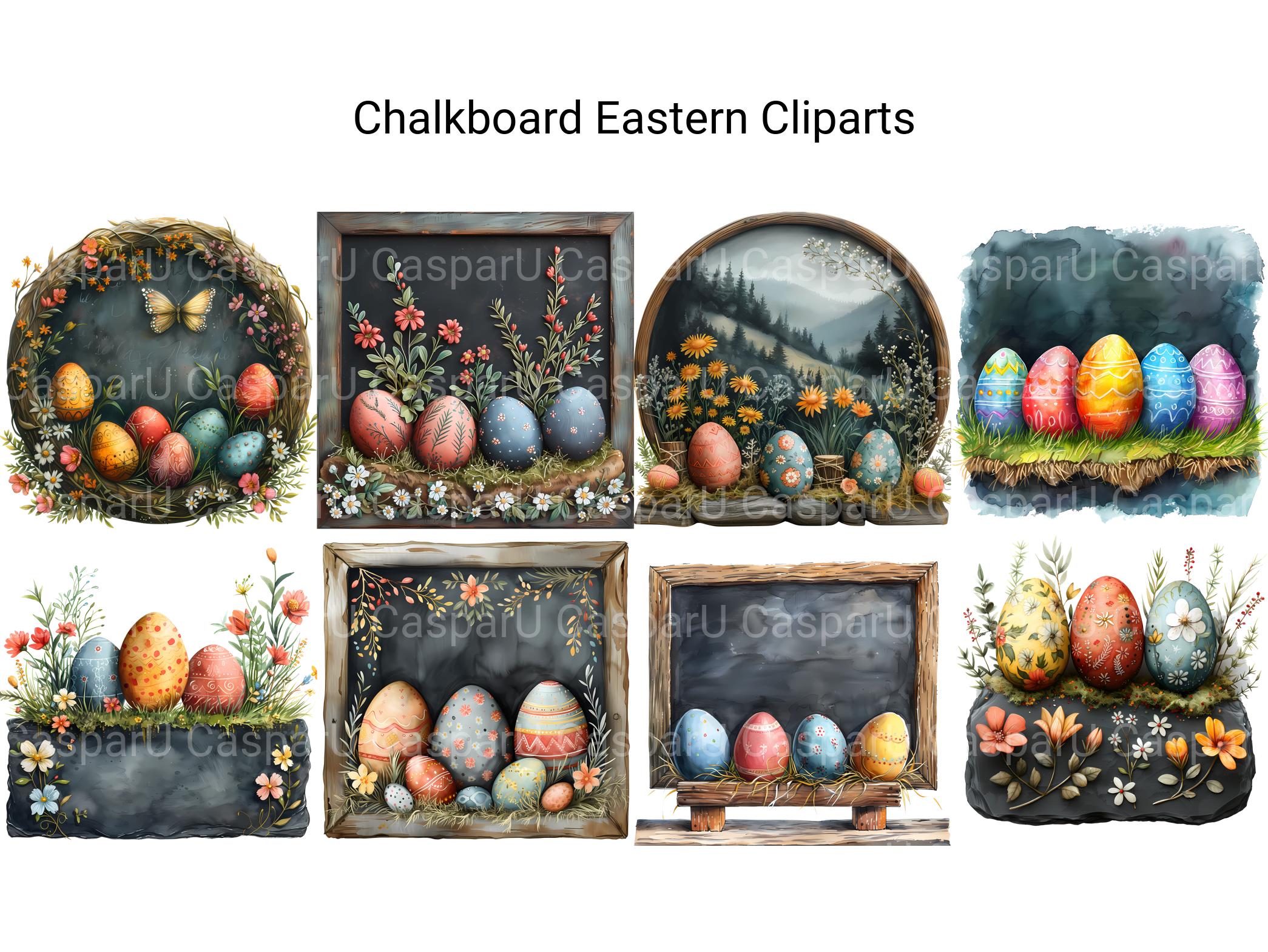 Chalkboard Easter Clipart - CraftNest