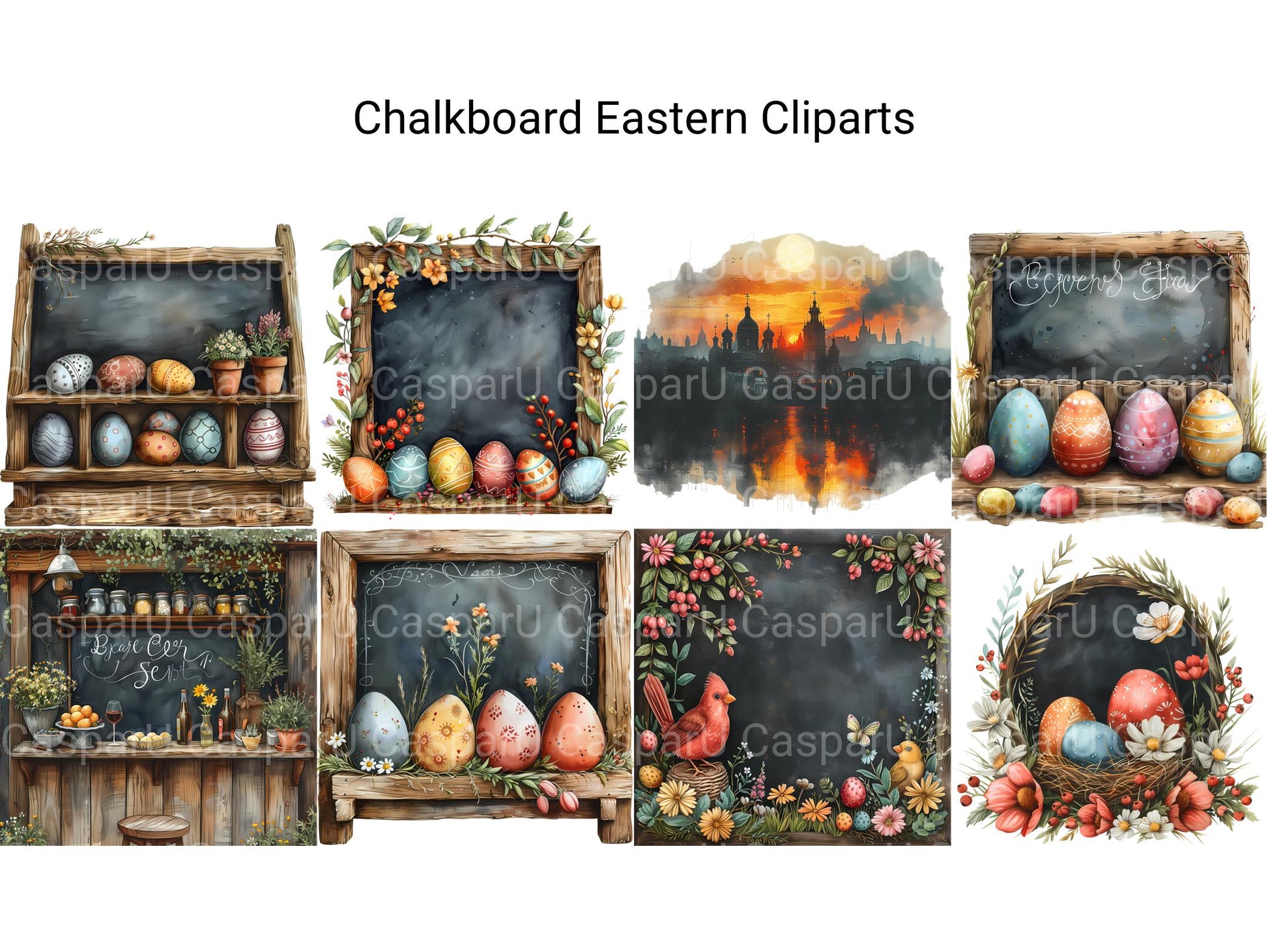 Chalkboard Easter Clipart - CraftNest