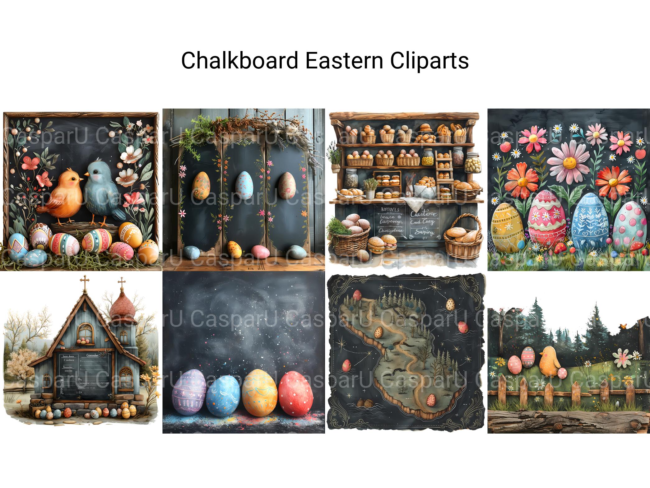 Chalkboard Easter Clipart - CraftNest