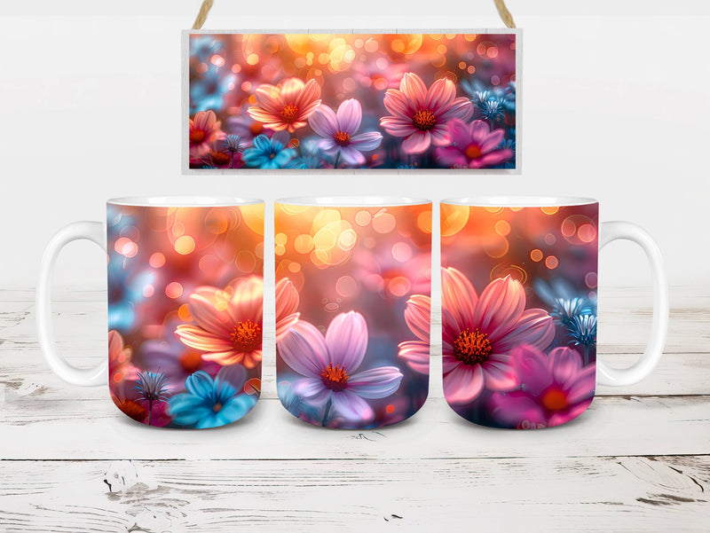 Flower Asters 5 Mug Wrap - CraftNest