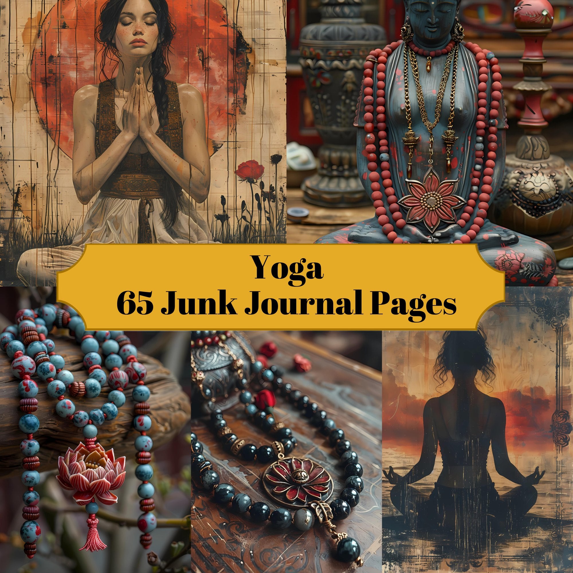 Yoga Junk Journal Pages - CraftNest - Digital Crafting and Art