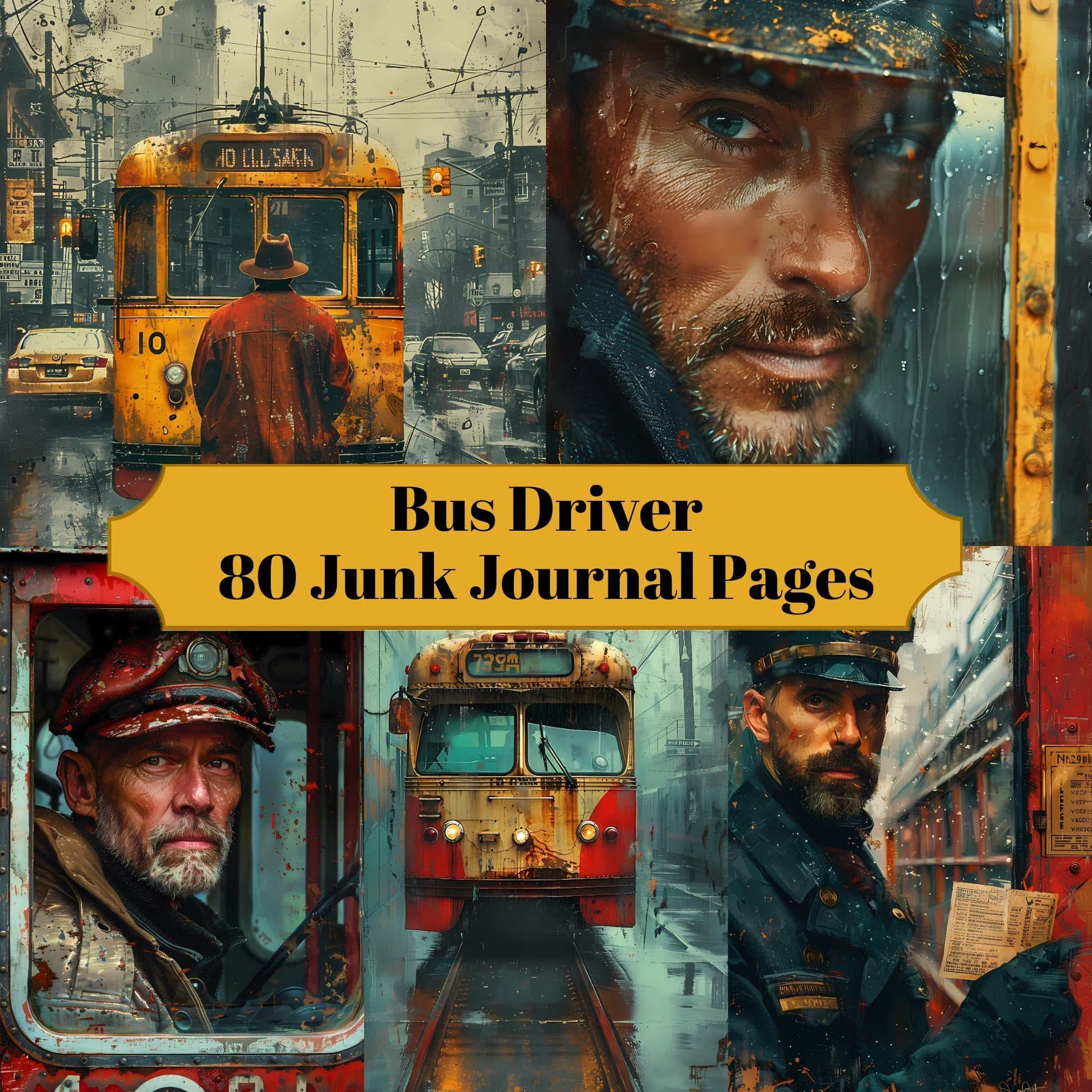 Bus Driver Junk Journal Pages - CraftNest - Digital Crafting and Art