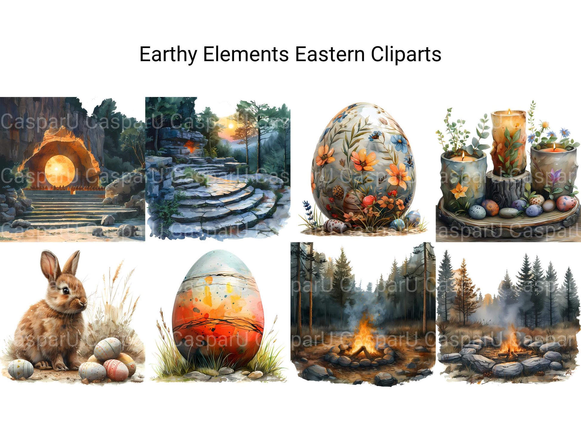 Earthy Elements Eastern Clipart - CraftNest