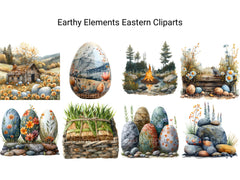 Earthy Elements Eastern Clipart - CraftNest