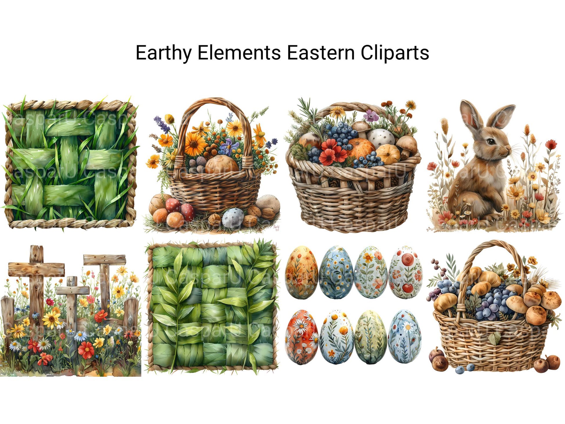 Earthy Elements Eastern Clipart - CraftNest