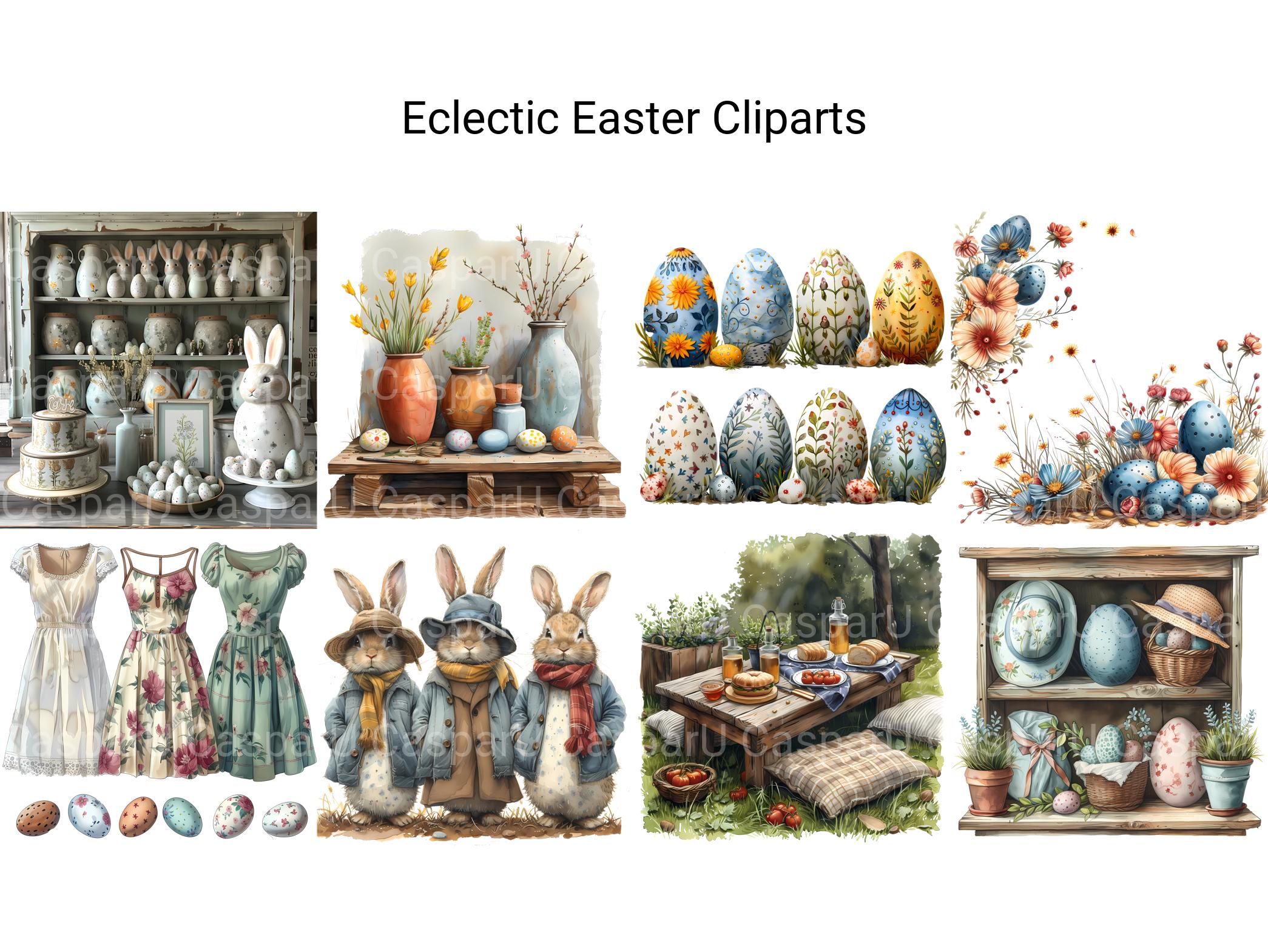 Eclectic Easter Clipart - CraftNest